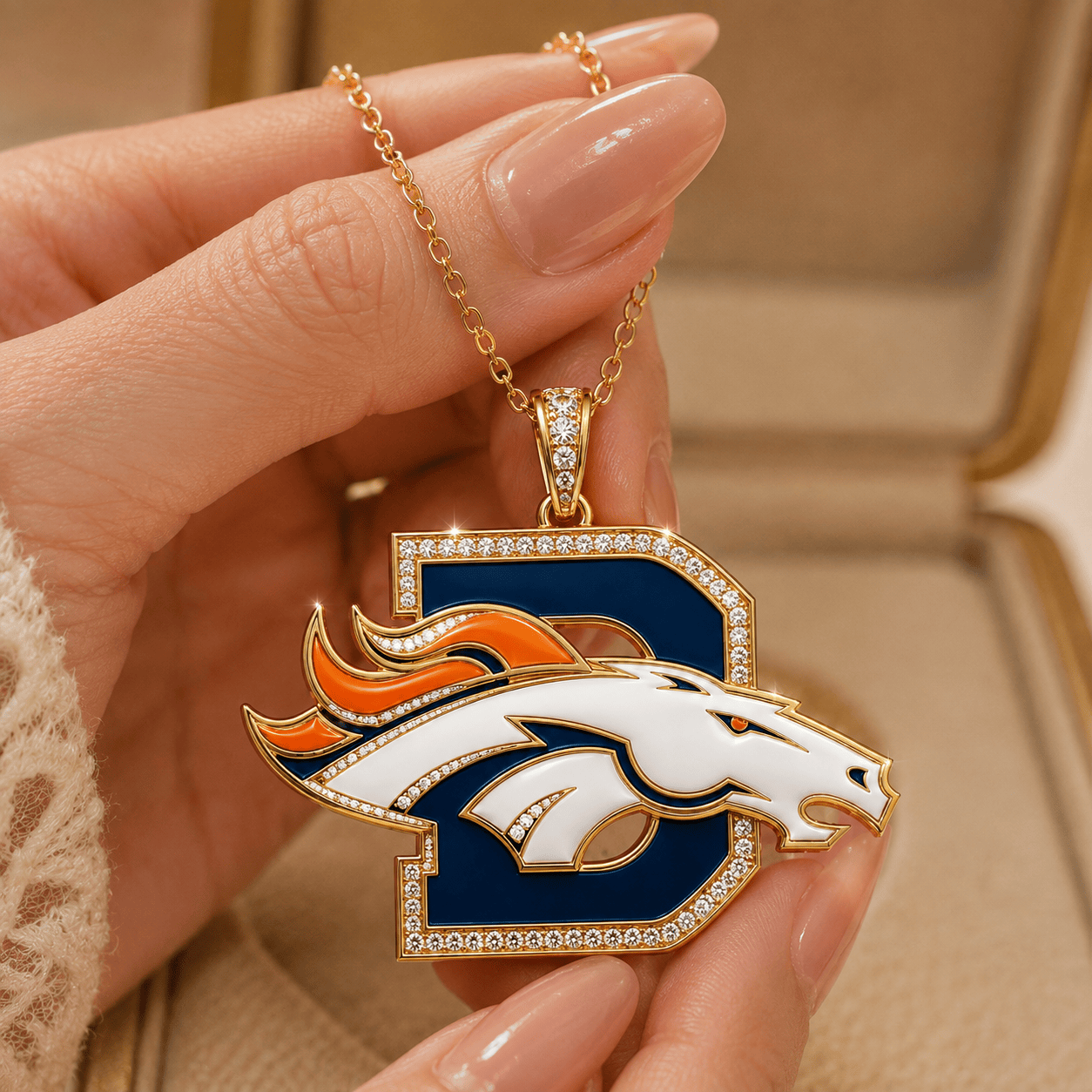DVBC Solid Gold Chain with Diamond Pendant BMD