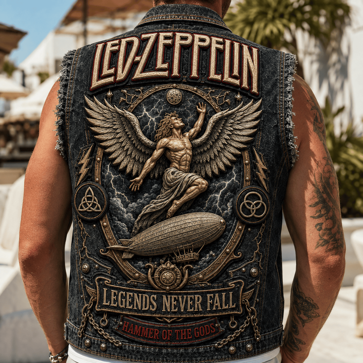 LZPL PREMIUM DENIM VEST LNTH